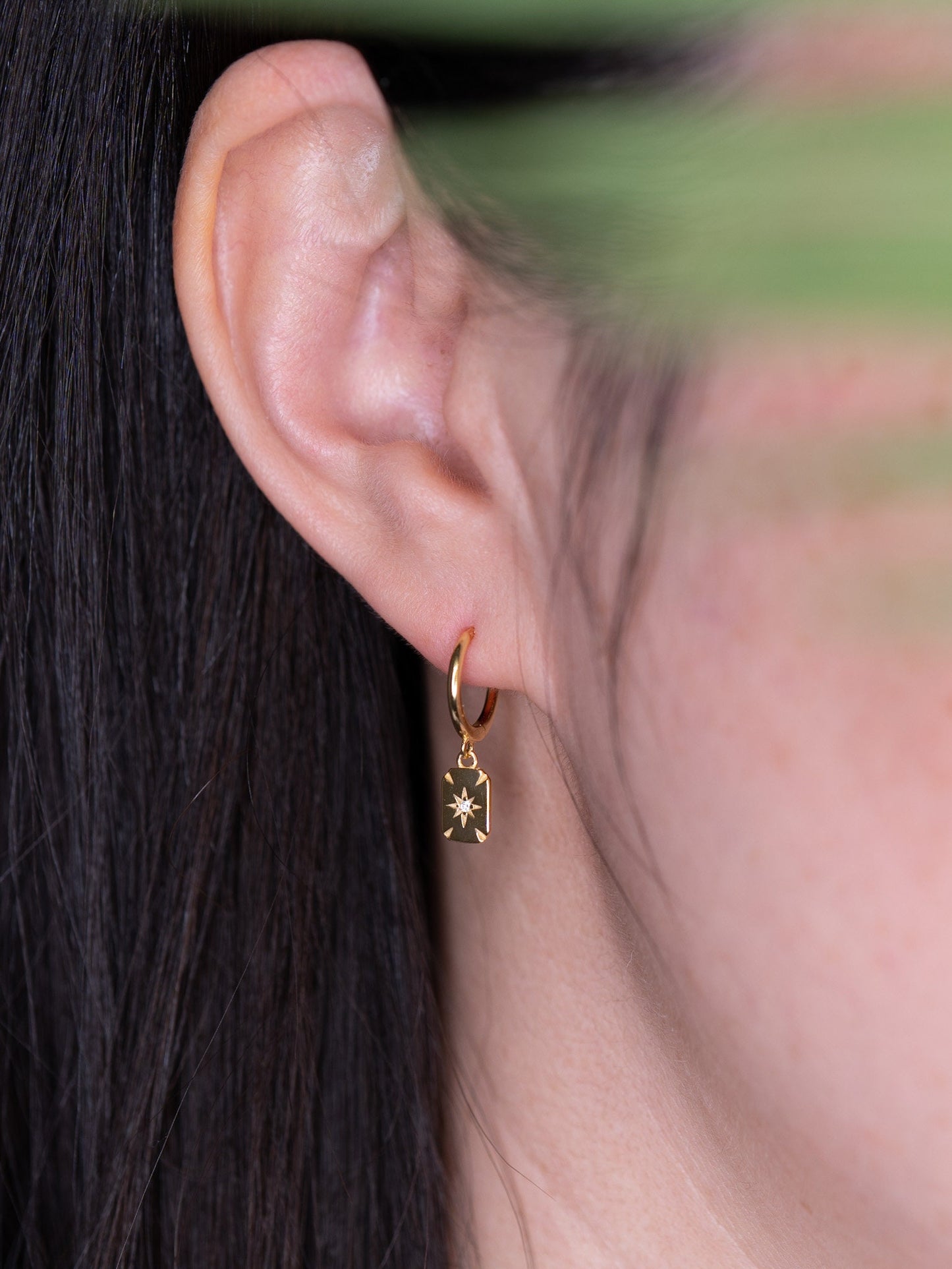 Sun tarot earrings tiny huggie hoop