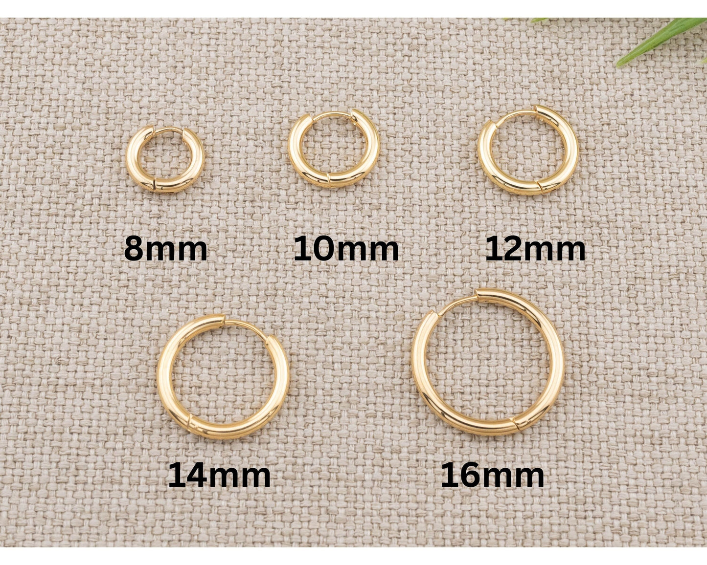 3 pairs gold hoop earrings set of 3 for multiple piercings