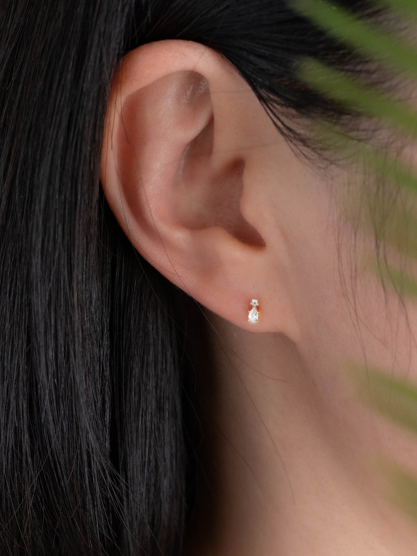 Tiny diamond cz flat back studs