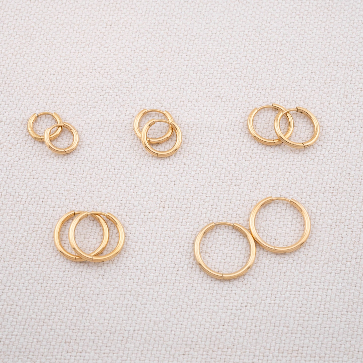3 pairs silver hoop earrings set of 3