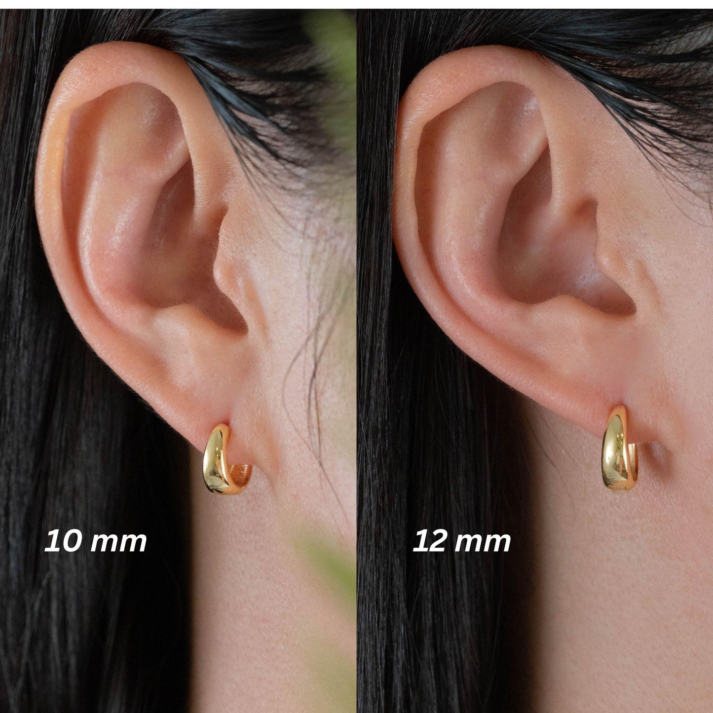 Teardrop everyday clicker hoop earrings set