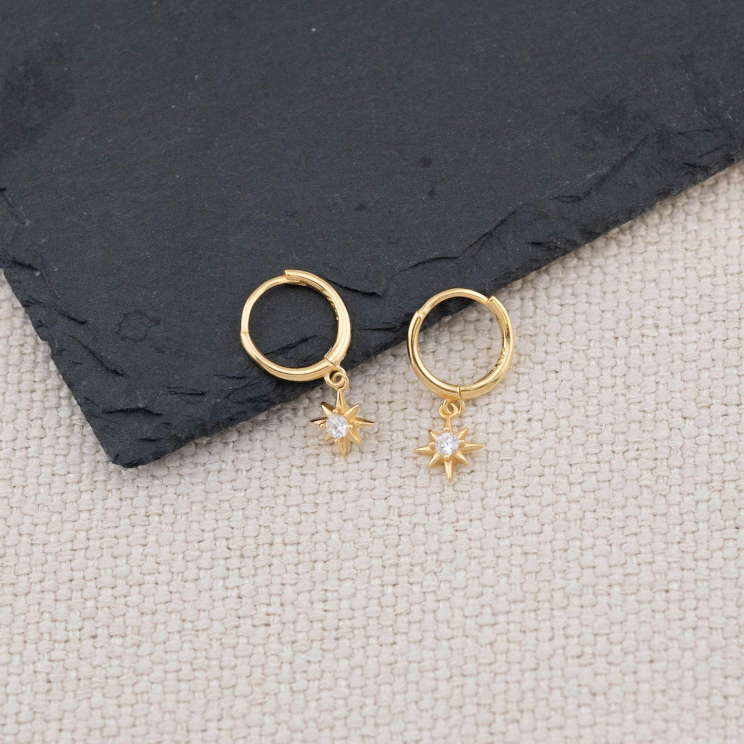 2 or 3 pairs huggy set, celestial small gold huggie hoop gift set stack, tiny cartilage earrings second hole, matching-gift-set under 30