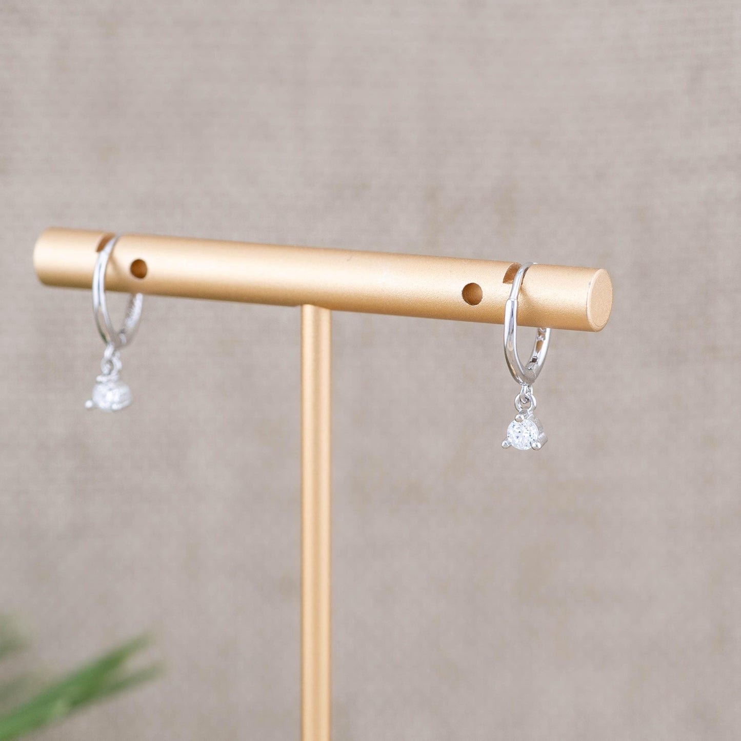 2 or 3 pairs Diamond Huggie Hoop set