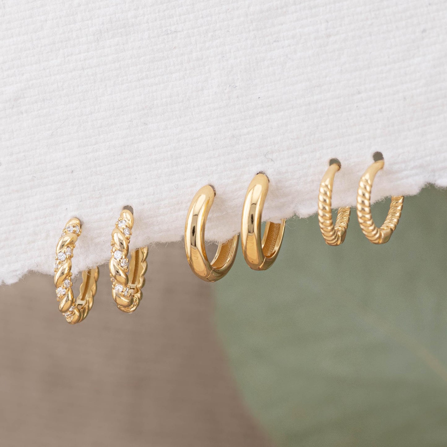 2 or 3 Pairs simple daily hoop set
