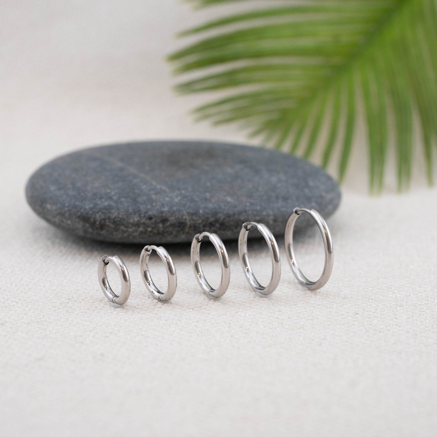 3 pairs gold hoop earrings set