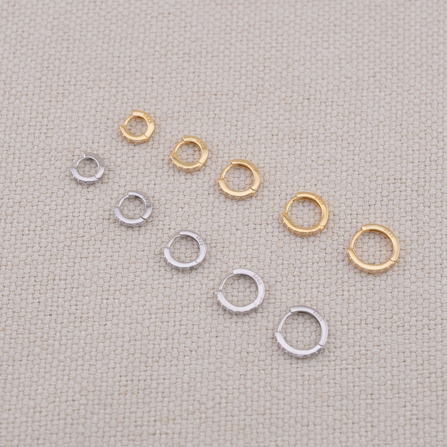 Pave hoop earrings, stacking earrings, cz diamond hoops, gold huggie hoops small, Silver huggies, lasting gift bestfriend, lovely gift her