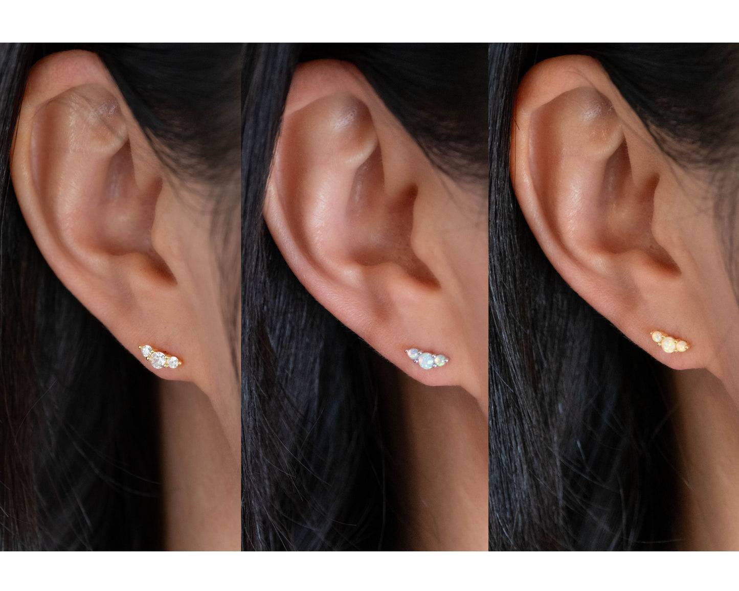 Tiny CZ flat back stud