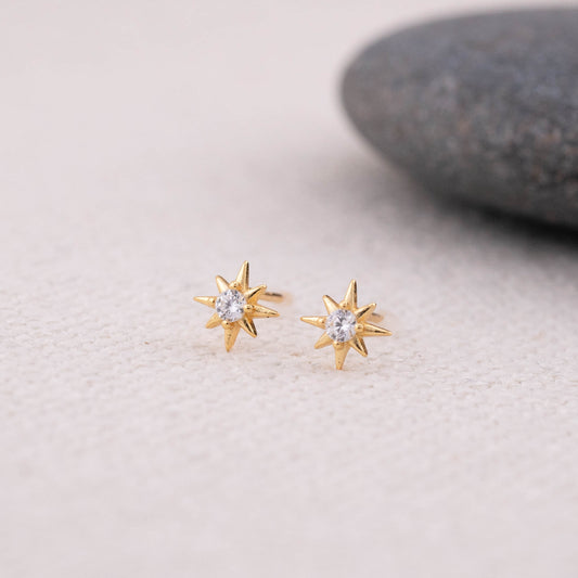 Celestial small tiny earrings stud