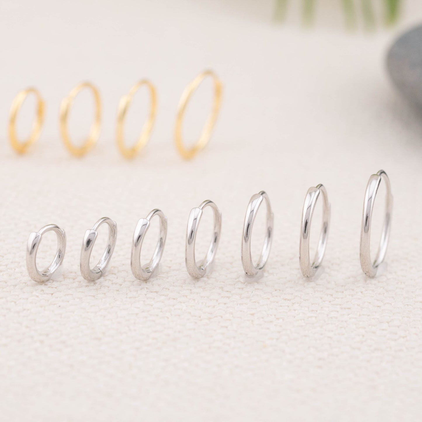 Tiny hoop earrings set of 2 or 3 pairs
