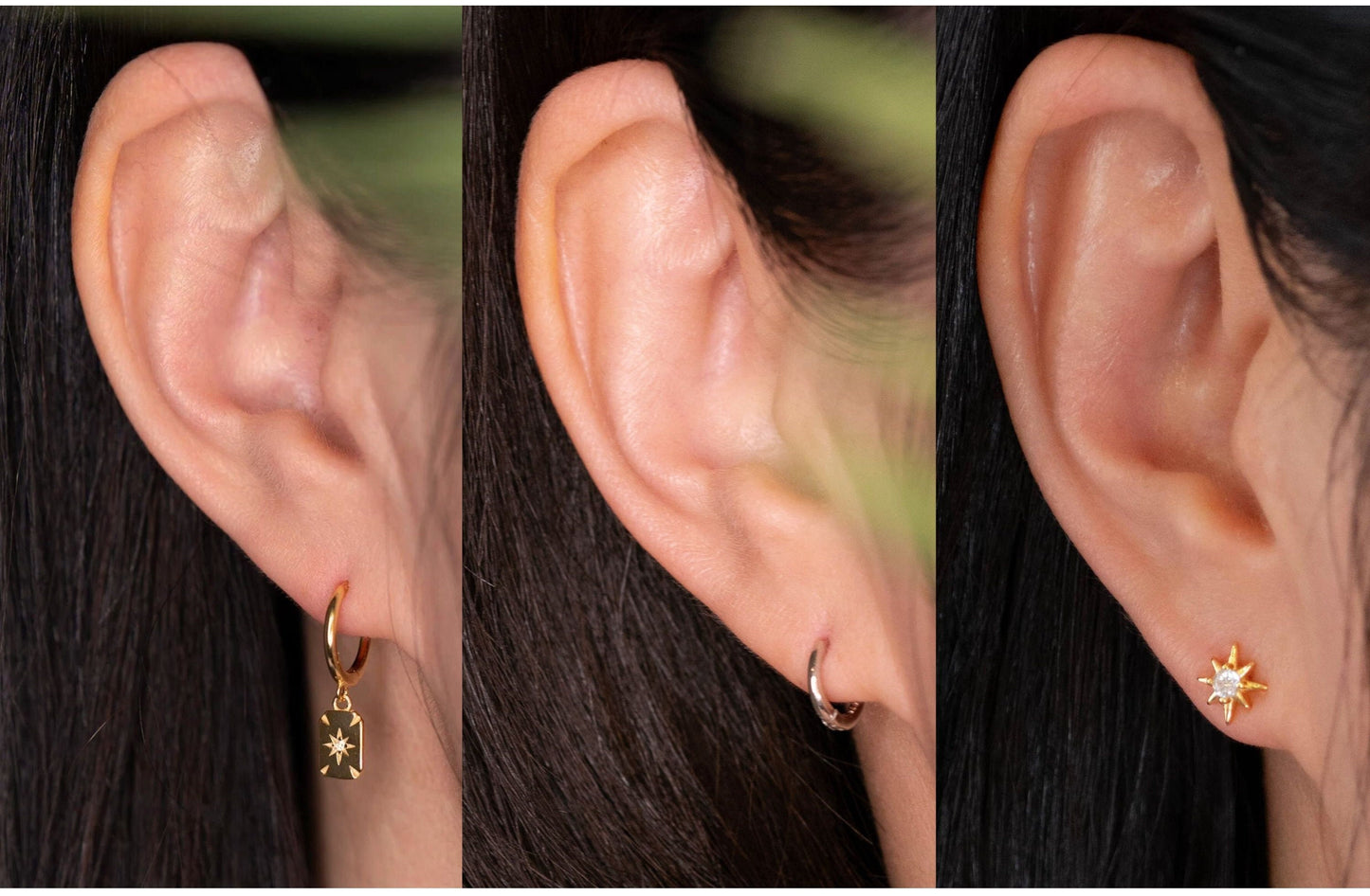2 or 3 pairs star earrings gift set