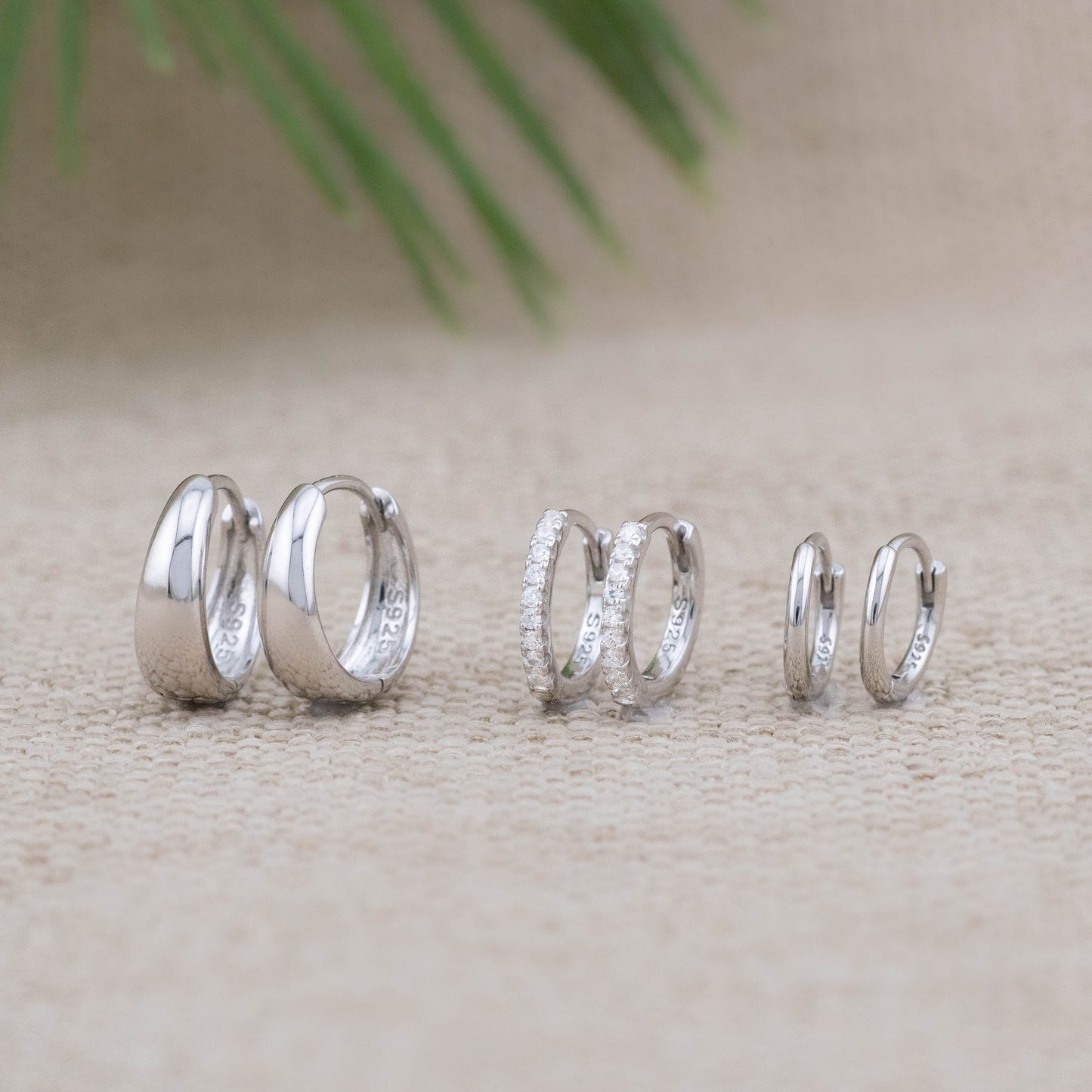 2 or 3 Pairs tiny hoop boxed giftful earrings set