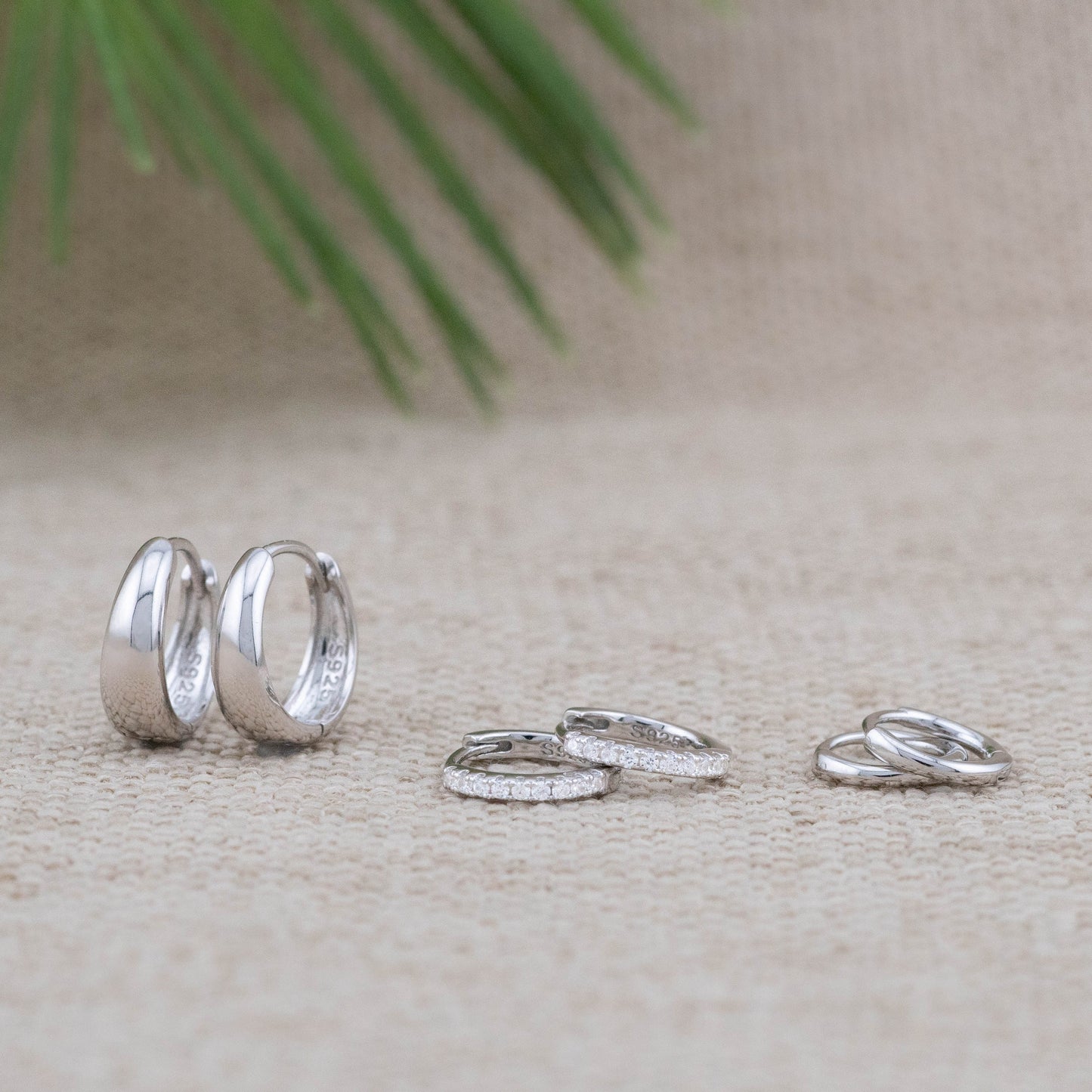 2 or 3 Pairs tiny hoop boxed giftful earrings set