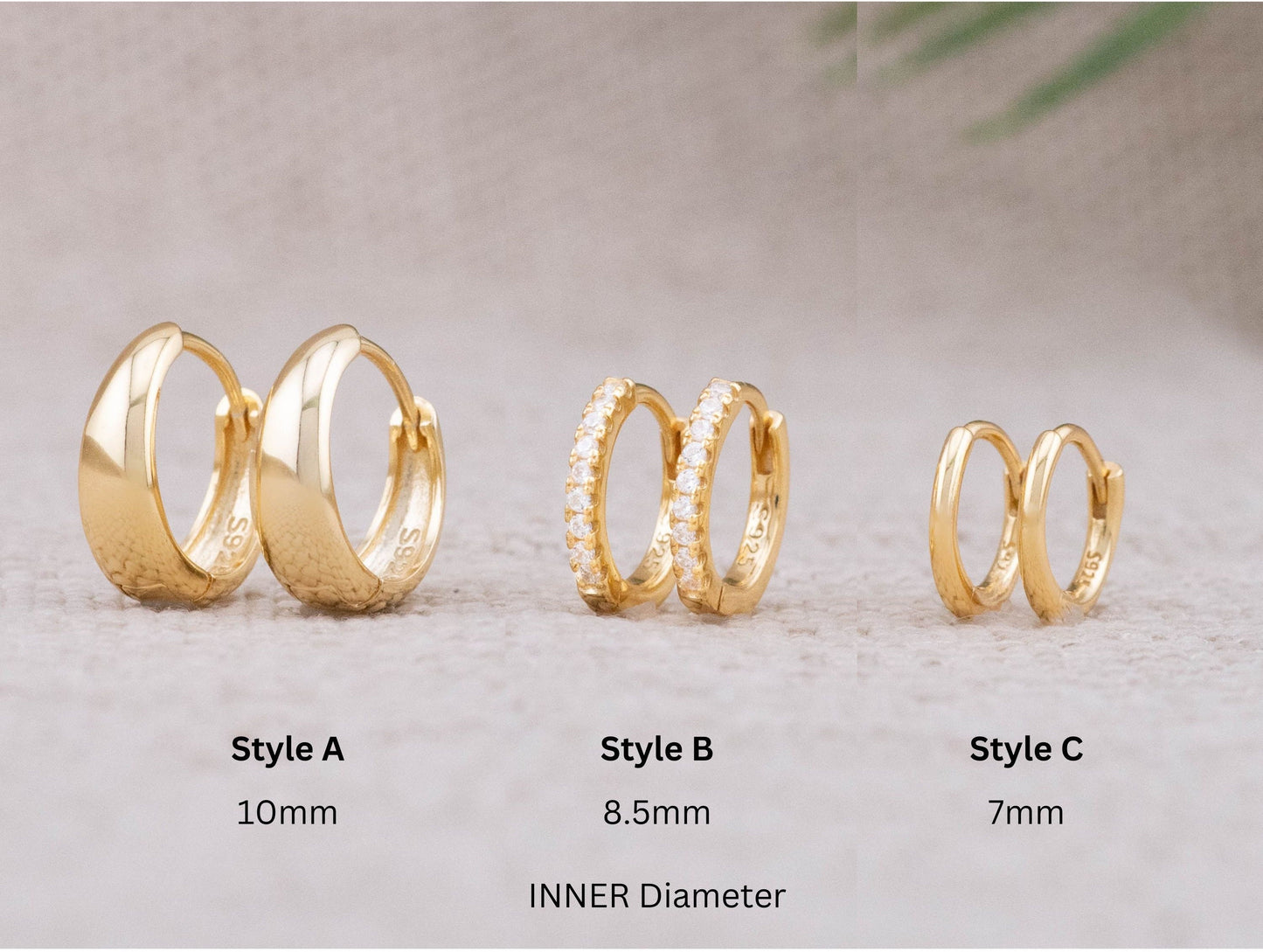 2 or 3 Pairs tiny hoop boxed giftful earrings set