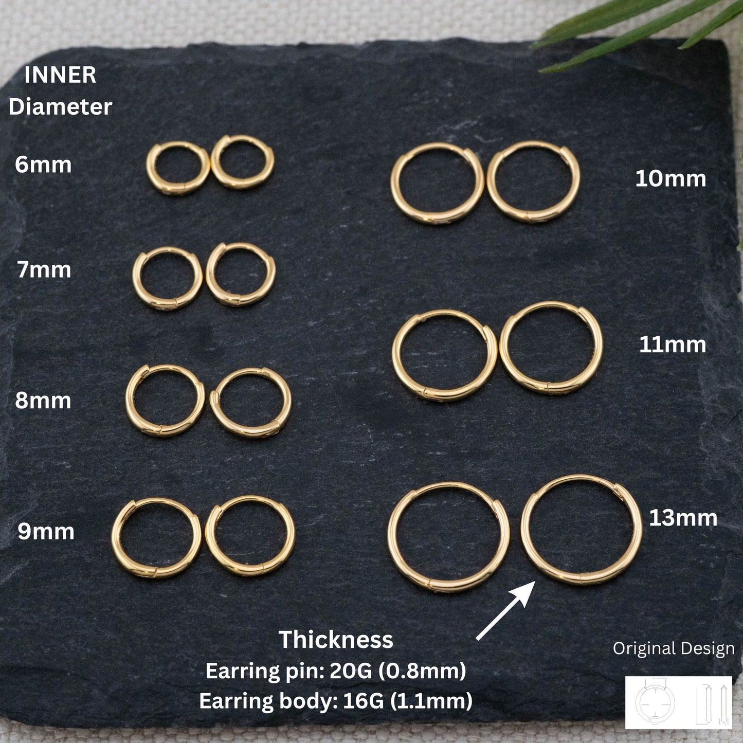 Tiny hoop set 2 or 3 pairs