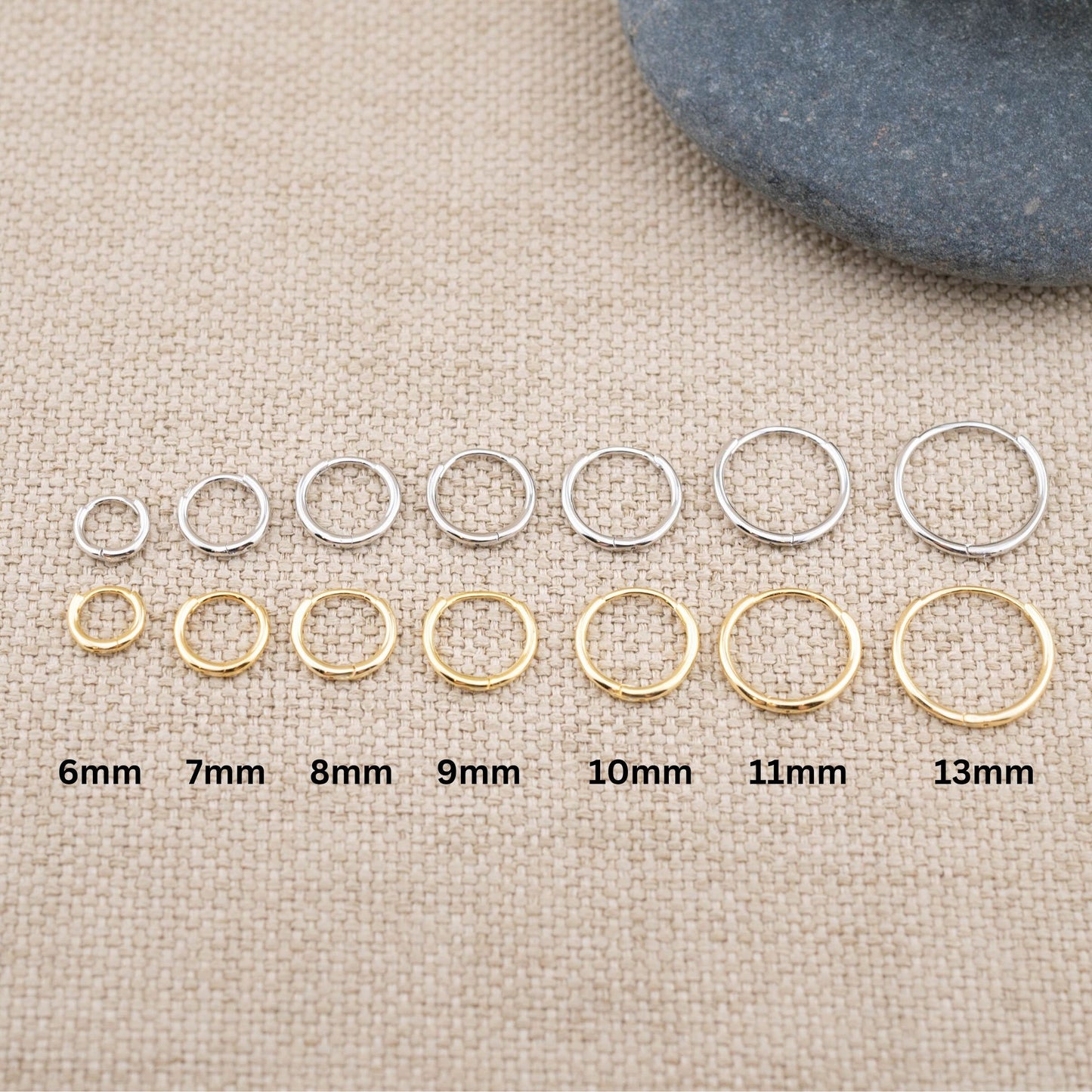 Tiny hoop earrings set of 2 or 3 pairs