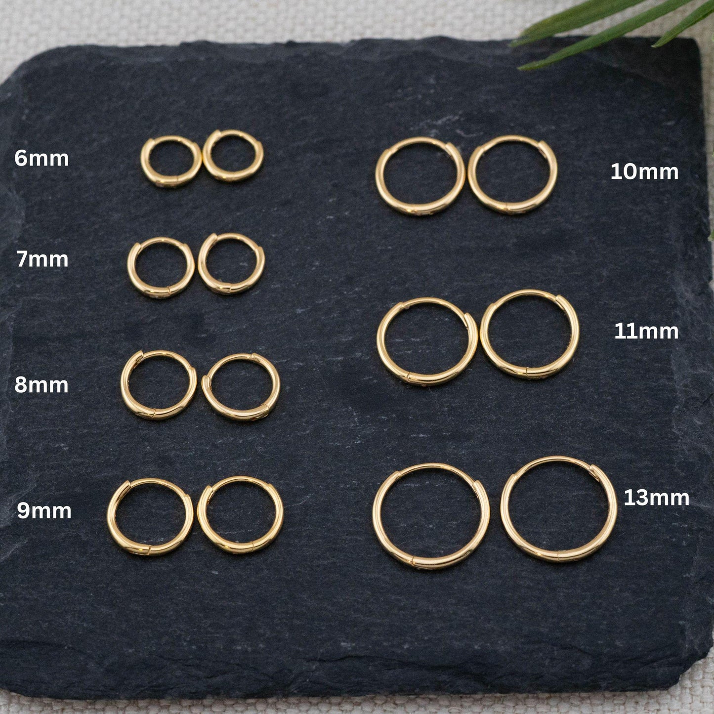 Tiny huggie earrings set 2 or 3 pairs