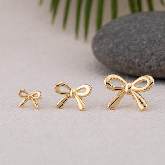 Gold filled bow earrings