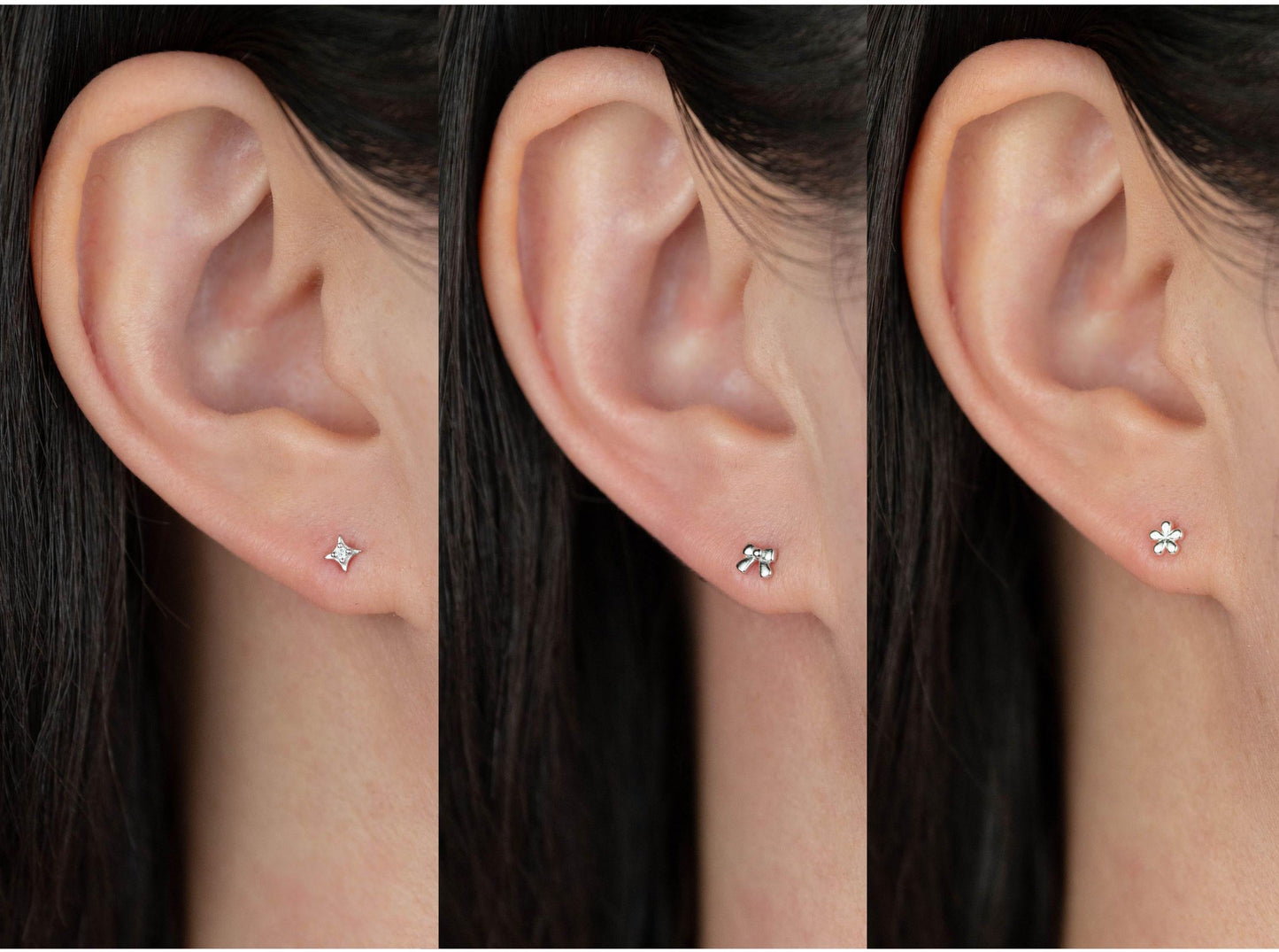Tiny studs lover 3 PAIRS stud earring set
