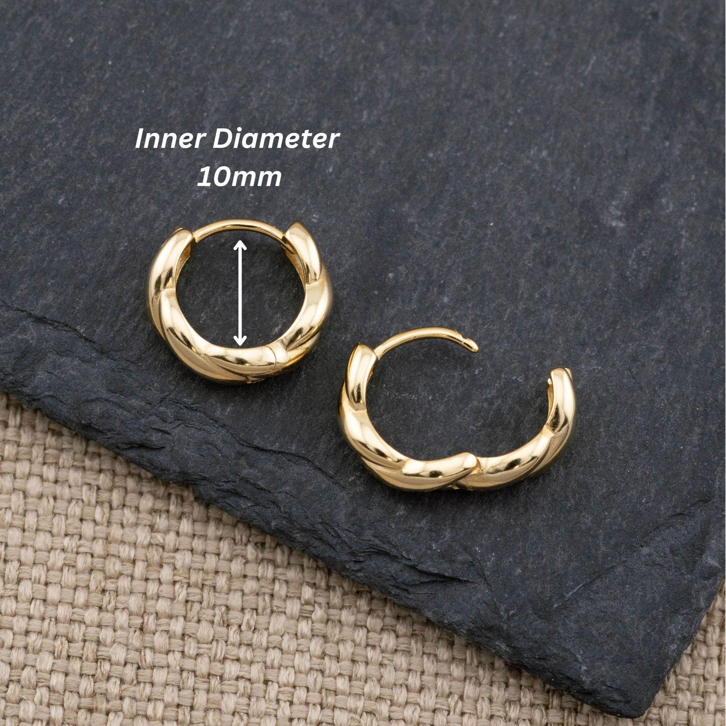 Chunky twisted thick hoops